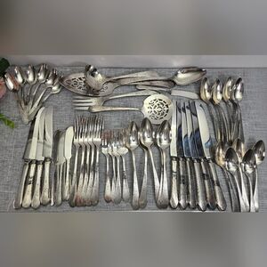 53 Pcs Vintage Oneida COMMUNITY USA 1927 Paul Revere Silver Plated Flatware Lot